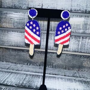 ❤️🤍💙Patriotic Popsicle Earrings ❤️🤍💙